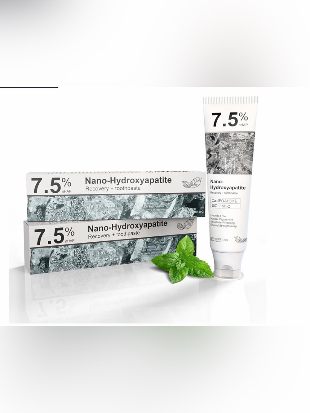 Hydroxyapatite Toothpaste Advanced Enamel Protection, Gentle Fluoride Free 2 PK